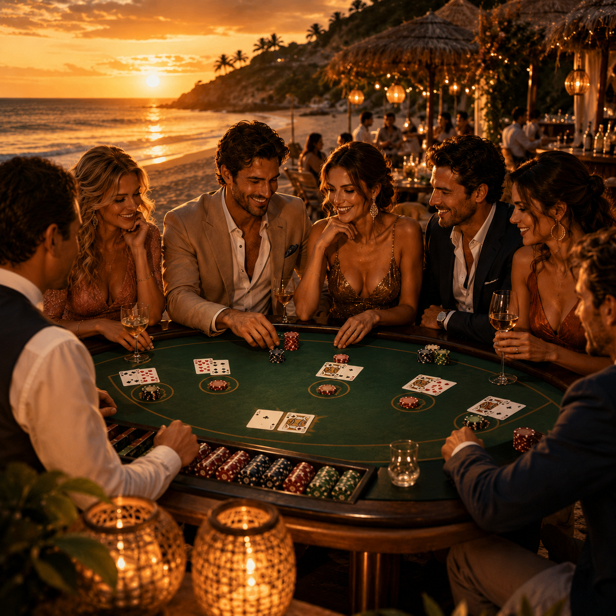 Hosted blackjack table